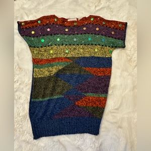 Vintage 80’s sweater with iridescent accents